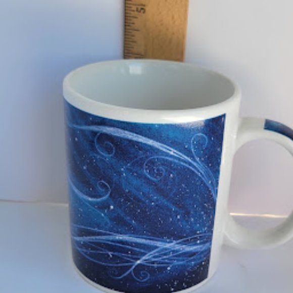 Vintage 1995 Brita Water Filter Mug by Shelly Masturg "Swirly Stars in Sky" Blue - Picture 5 of 5